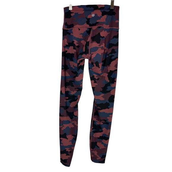 Lululemon Wunder Under High Rise Tight 28" Full On Camo Smoky Red Women's Size 4 - Picture 11 of 13